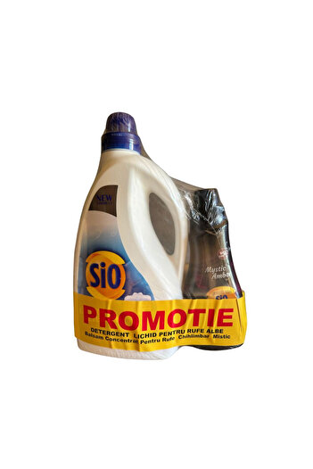 Sio LIQUID DETERGENT FOR WHITE LAUNDRY 2.7 L + AMBER MISTIC CONDITIONER 750 ML