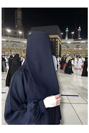 Generic SHAHEEN Umrah and Hajj Head Cover Niqab – Shari'ah-Compliant Long Niqab without Eye Opening, Light