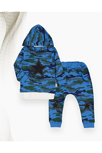 Miniworld Blue Camouflage Boys Set, 12-18 luni. 86 cm, Albastru