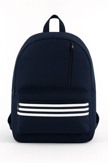 Bengisa Unisex Black Backpack – Suitable for Daily and School Use, Striped Design
