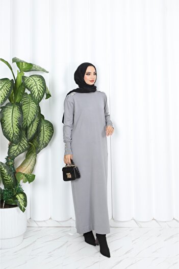 NİSUM MODA Pearl Mercerized Dress