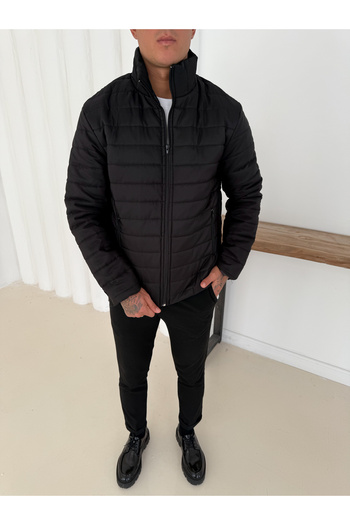 Gameyal 2 Pieces Men's Double Pocket Lined Puffer Coat Jacket