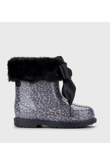 IGOR Bimbi Leo Soft Black Leopard Girl's Rain Boots