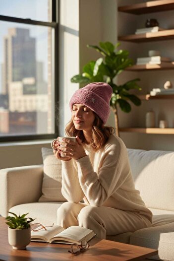 Aware Time Women's Plush Fleece-Lined Beanie