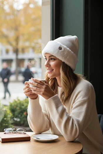 Aware Time Women's Plush Fleece-Lined Beanie