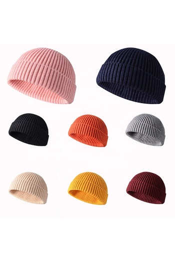 Rupen Kraft 2 Pieces Short Beanie Hipster Beanie Skullcap Beanie Leon Beret Hip Hop Skullcap