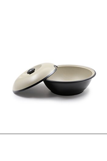 CC Beige black melamine soup bowl