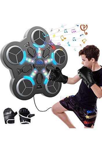 REZZOSS Music Boxing Machine Multifunctional Wall Mounted Punching Pad with LED Lights, Bluetooth