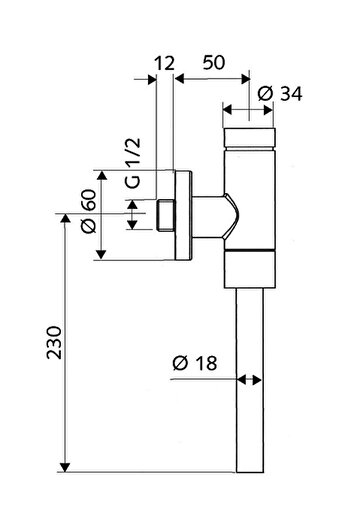 Other Schellomat Basic 12 chrome urinal flush valve without shut-off valve, internal urinal connector