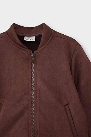 DeFacto Baby Boy College Collar Suede Bomber Jacket G3678A525Wn