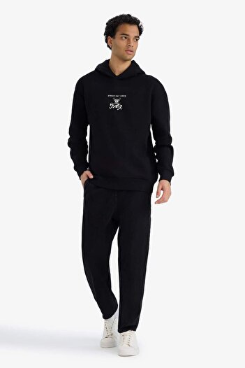 DeFacto Φούτερ με κουκούλα One Piece Boxy Fit με στάμπα στην πλάτη E9321AX25AU