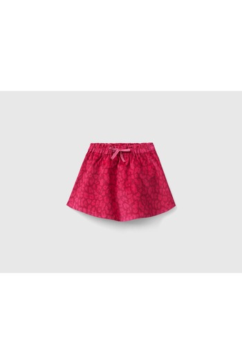 United Colors of Benetton Girls Animal Print Velvet Skirt