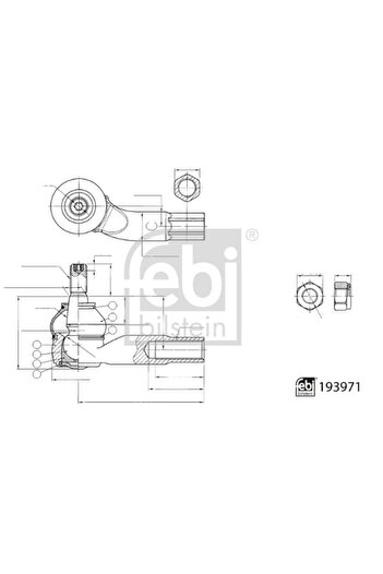 FEBI BILSTEIN Cap de bara exterior VW FOX Van (5Z1) 2010-2011