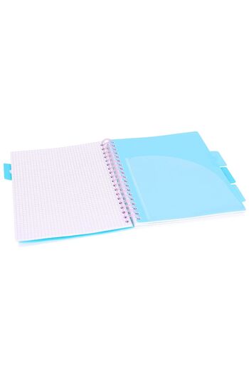 Strigo Spiral notebook and dividers Project Book CARACATITA B5, mathematics, 200 pg, cardboard covers PADS051
