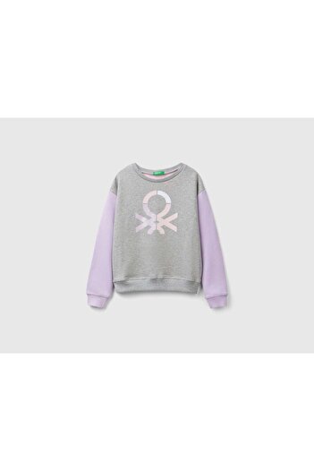 United Colors of Benetton Girls' Long-Sleeve Crew-Neck Sweater