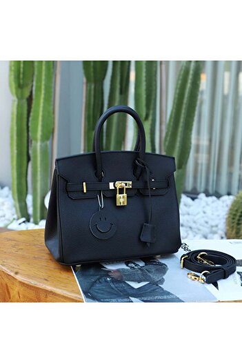 Generic Luxury Platinum Womens Leather Handbag 2024 Black Black