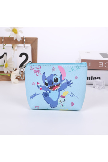 Miniso 01 New Disney Cartoon Stitch Coin Purse Anime Pu Key Case Coin Storage Bag Children Wallet Mini Chri