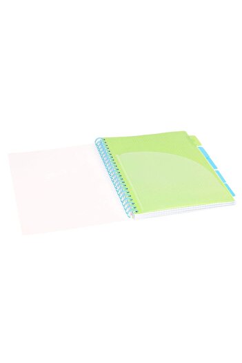Strigo Spiral notebook and dividers Project Book NEON A4, mathematics, 200 pg, cardboard covers PADS011