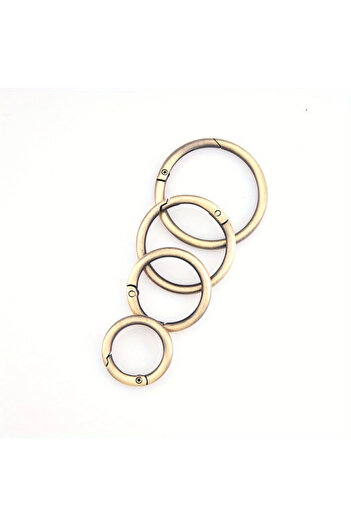 Choice 20mm---5pcs Brass 5pcs Metal O Ring Keyring Spring Buckles DIY Jewelry Openable Round Carabiner Keyc