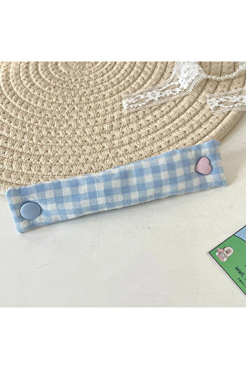 Choice Blue 1PC Floral Cable Tie - INS Style Cloth Cord Organizer, Cute Reusable Wire Straps for Earphone/D