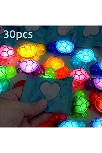 Choice 30 Pcs Random 30/50/100pcs Glow-In-The-Dark 3D Turtle Blind Bags - Colorful Translucent DIY Crafts P