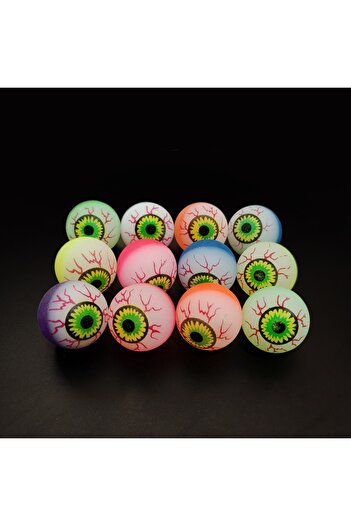 Choice 10Pcs Random color 5/10/20pcs Glow in The Dark Eyeball 32MM Bouncy Ball Halloween Supplies Toys Horr