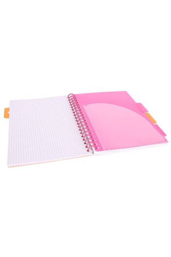 Strigo Spiral notebook and dividers Project Book FLORI B5, mathematics, 200 pg, cardboard covers PADS078