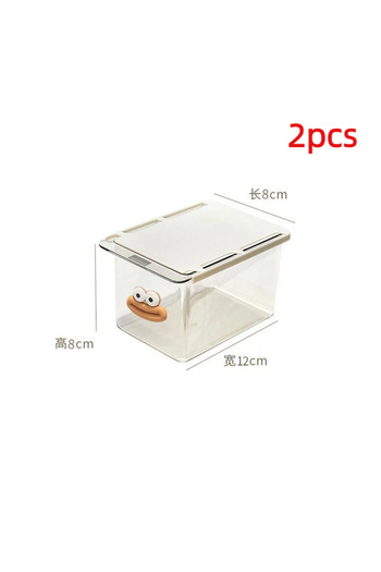 Choice 2pcs Transparent Bathroom Cotton Stick Makeup Cotton Bathroom Pull-Out Storage Drawer Style Storage