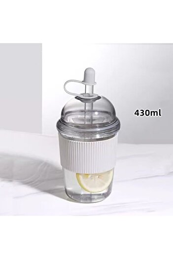 Choice 430ml Grey 430ML Straw Cup With Lid Bubble Boba Tea Cups Large Capacity Tea Coffee Milk Cup Ins Styl