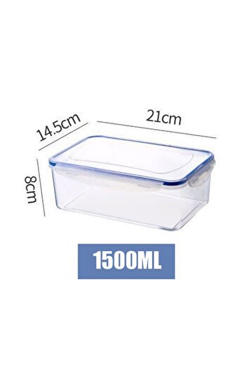 Choice 1500ml-1pc Sealed Rectangular Refrigerator Storage Box with Lid Plastic Trasparent Crisper Food Cont