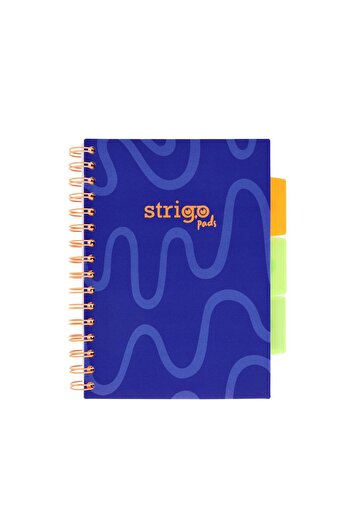 Strigo Spiral notebook and dividers Project Book NEON A5, mathematics, 200 pg, cardboard covers PADS015