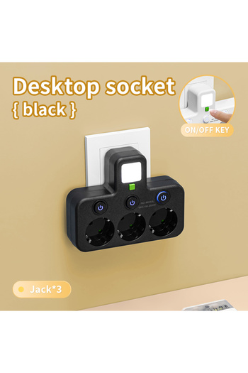 Choice Black EU plug AC socket power board multi-layer wall socket universal network filter with or without