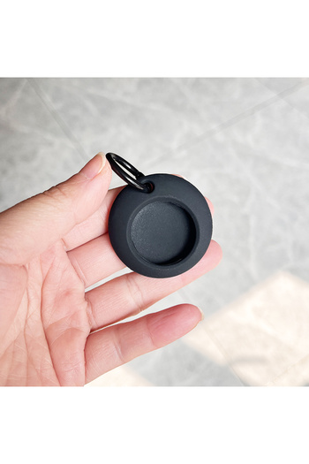 Choice black Keychain for Apple AirTag Silicone Protective Case Cover Key Chain Anti-Loss Ring AirTags Acce