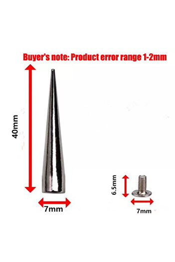 Choice 40set 40 set Cone Spikes Screwback Studs Rivets Large Metal Tree Spikes Studs for Punk Style Clothin