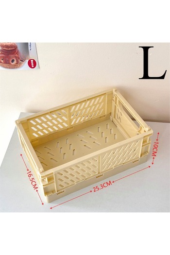 Choice Beige-L 6Color Foldable Storage Baskets Student Desktop Holder Tape Stationery Cosmetic Storage Box