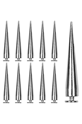 Choice 40set 40 set Cone Spikes Screwback Studs Rivets Large Metal Tree Spikes Studs for Punk Style Clothin