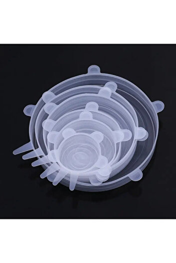 Choice White 6pcs/set Silicone Stretch Lids, Reusable Durable Food Storage Lids for Bowls, Silicone Lids