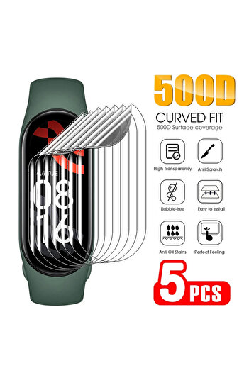 Choice For Mi Band 8 5PCS Hydrogel Film For Xiaomi Mi Band 8 Screen Protector on Xiomi Mi band 8 7 Pro 6 5