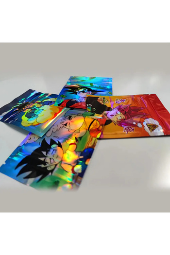 Choice 100Pcs pattern2 10pcs Cartoon Mylar Bags Resealable WaterProof Plastic Ziplock Bag Smellproof Food S