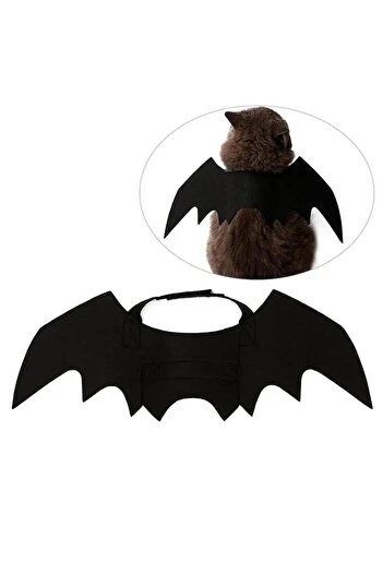 Choice A Wholesale Cute Cat Cosplay Costume Black Bat Wings Safety Belt Role Playing Pet Cat Dog Halloween.