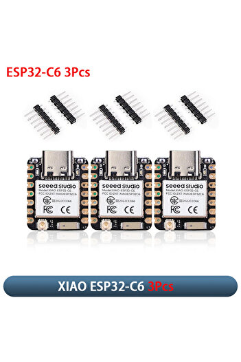 Choice ESP32-C6 3Pcs Original XIAO ESP32-C6 Mini Development Board Module 2.4GHz WiFi6 BlE 5.0 for Arduino