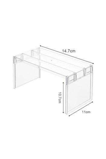 Choice Small Transparent Refrigerator Organizers Storage Rack Fridge Layered Separator Shelves Desktop Stan