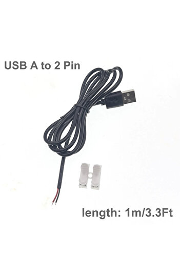 Choice كابل طاقة USB ذكر بطول 1 متر، قطعة واحدة، كابل طاقة USB ثنائي السنون، كابل تمديد USB ذكر أنثى إلى سلك تمديد ثنائي النواة لمعدات 5 فولت