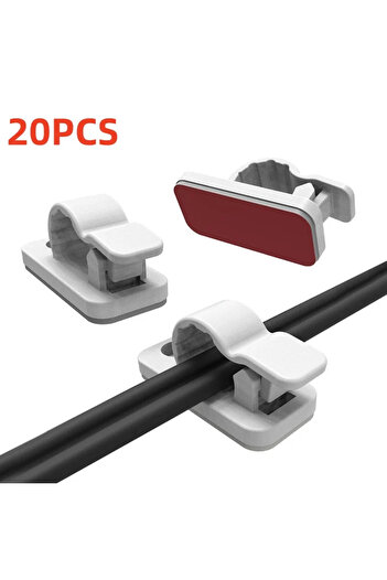 Choice 50PCS-White 10/50PCS Cable Organizer Clips Cable Management Wire Manager Cord Holder USB Charging Da