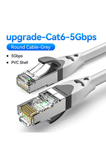Choice كابل إيثرنت فينيشن رمادي Cat6A بطول 1.5 متر بسرعة 10 جيجابت في الثانية، كابل توصيل شبكة Lan RJ45 لأجهزة الكمبيوتر المحمولة وأجهزة PS5