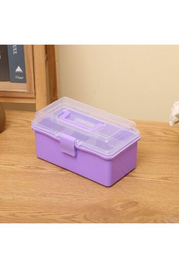 Choice 2 Layers purple 2/3 Layers Foldable Large Capacity Storage Box Multifunctional Plastic Portable Make