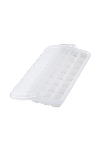 Choice white Silicone Ice Cubes Tray with Lid 24 Cubes Jelly Maker frozen Molds Easy-Release for Whisky Coc