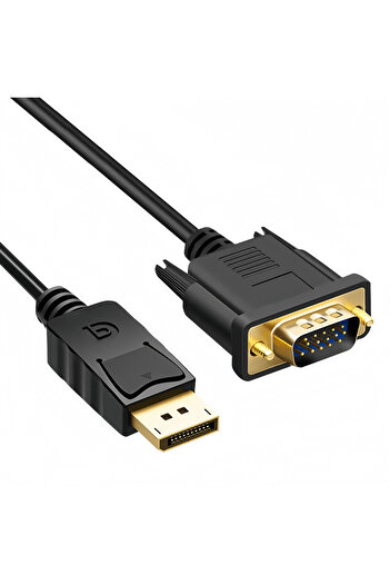 Choice 1.8m Black DisplayPort to VGA Adapter 1.8m - DP Male to VGA Male Converter Cable for PC/Laptop/Monit