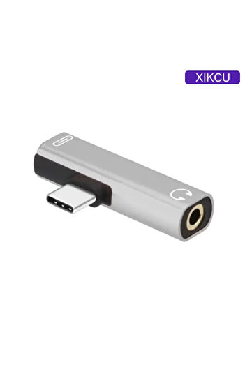Choice Silver 2 In 1 USB C To 3.5mm Jack Earphone Audio Adapter Charging Converter 3.0 To Type C OTG for Ma