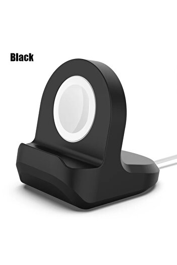 Choice black Holder For Apple Watch Series 5/4/3/2/1 Stand Nightstand Keeper Silicone Home Charging Dock St